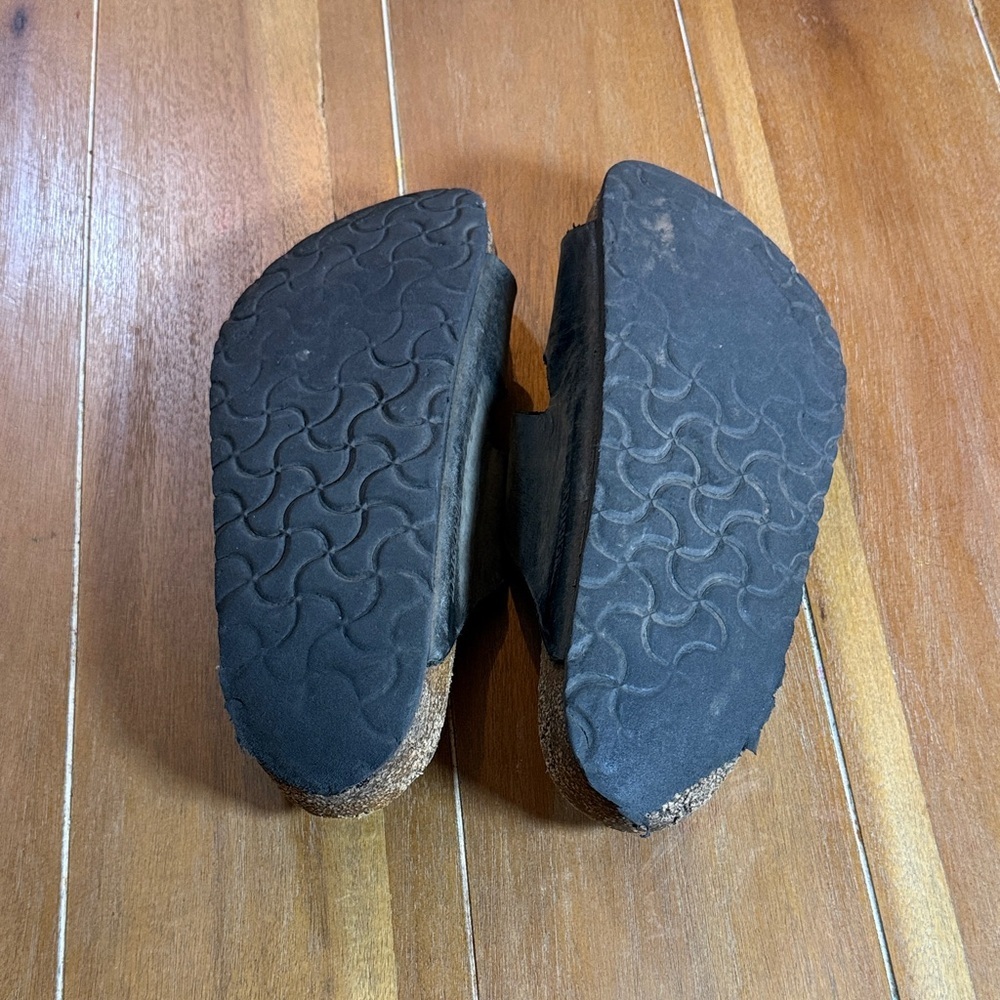 Birkenstock Women’s Size 37 Dark Brown Double Strap Sandals - Picture 6 of 7